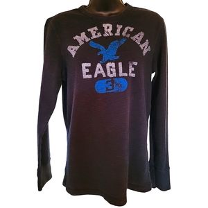 American Eagle - ribbed long sleeve shirt, 100% cotton, size small